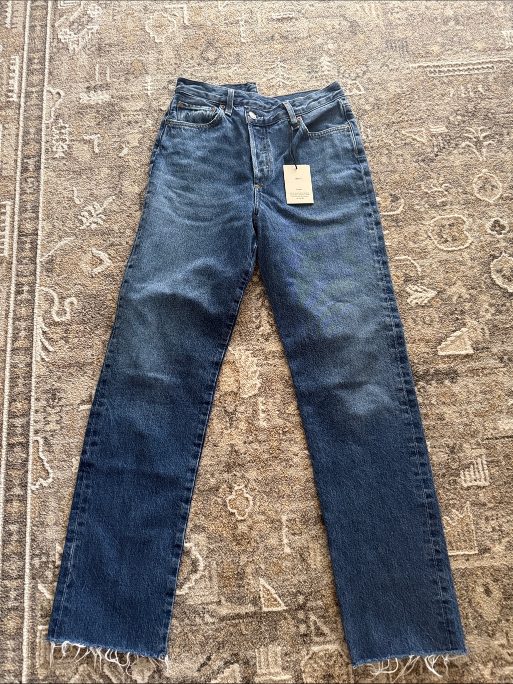 Nwt Agolde Criss Cross Straight Jeans In Rnge Sz 26